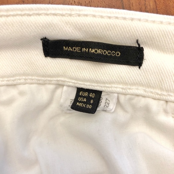 Massimo Dutti White Boot Cut Fit Flared Low Rise Boho High Rise Denim Jeans. US8 - Picture 7 of 16